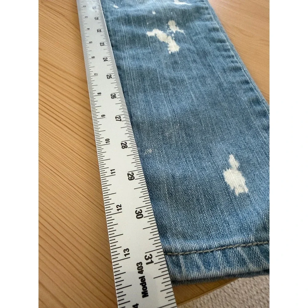 Rocawear Women Blue Bleached Studded Skinny Jeans Size 9 Y2K Streetwear Denim